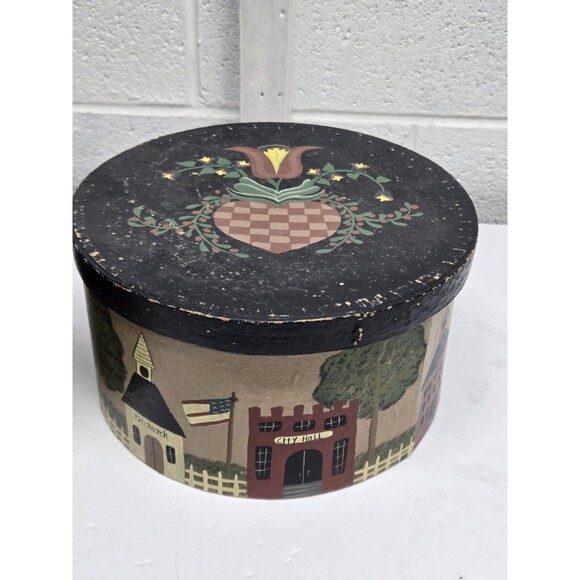 Stacked Shaker Boxes 3 Hand Painted Cottagecore Farm Homestead - Picture 4 of 16